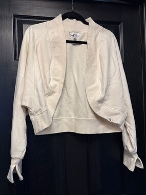 JoyLab Cream Open-Front Cropped Shrug